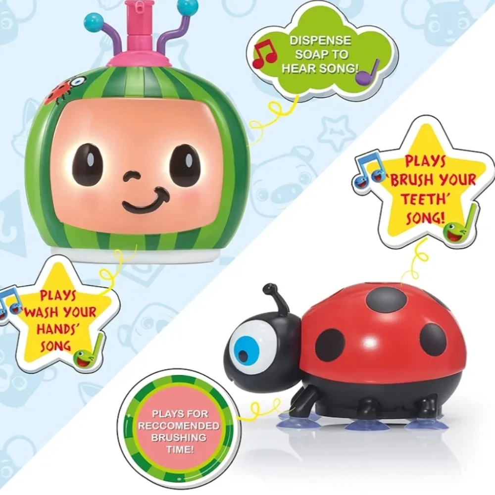 Cocomelon Musical Soap Dispenser & Toothbrush Holder New W/Box Make It Fun